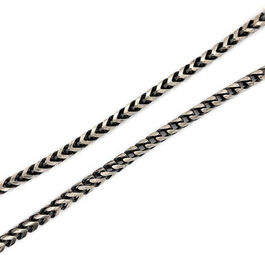 Sterling Silver Oxidised Foxtail Necklet