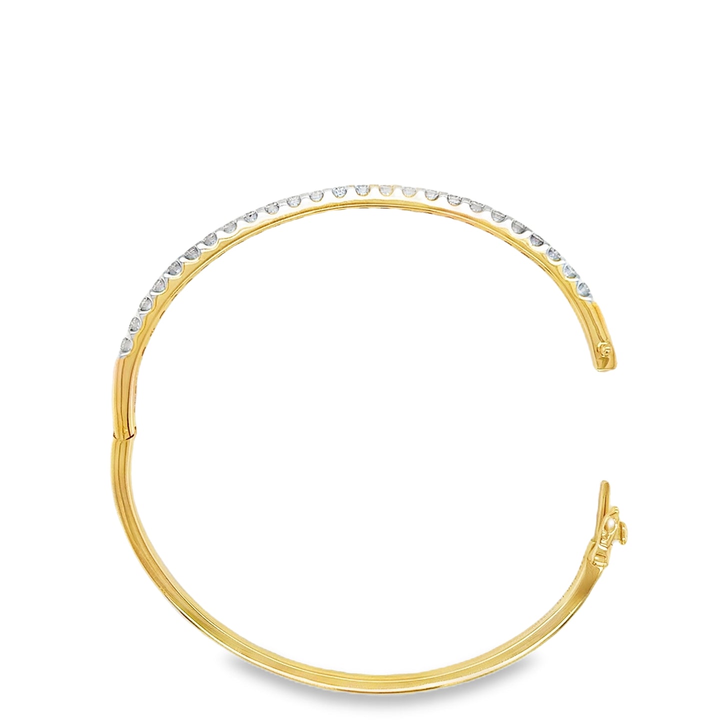 9ct Round Brilliant Cultured Diamond Tennis Bangle 2.00ct