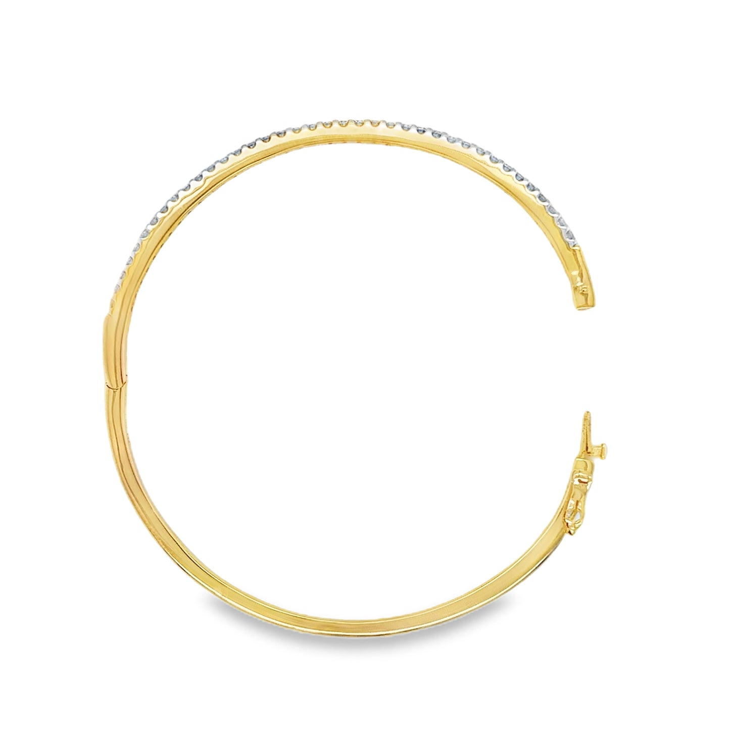 9ct Round Brilliant Cultured Diamond Tennis Bangle 1.00ct