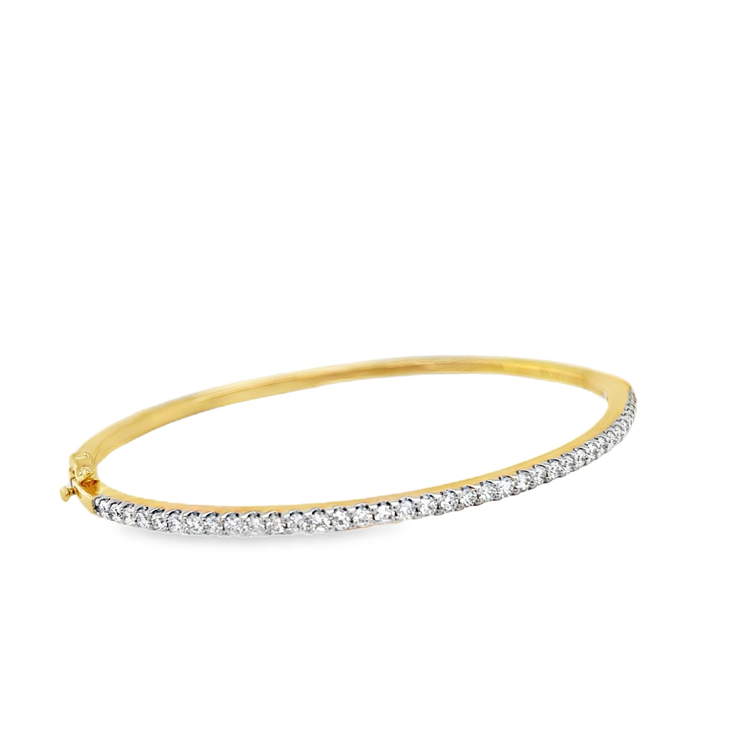 9ct Round Brilliant Cultured Diamond Tennis Bangle 1.00ct