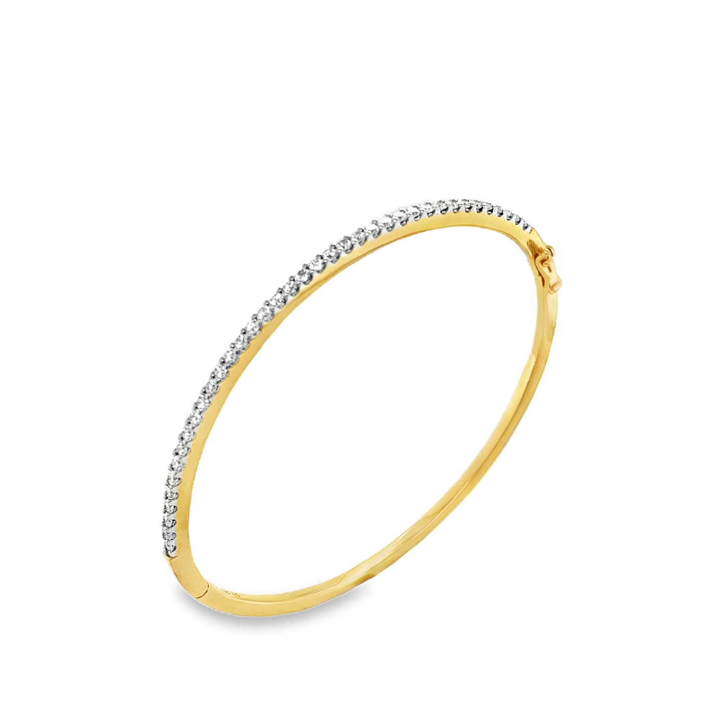 9ct Round Brilliant Cultured Diamond Tennis Bangle 1.00ct