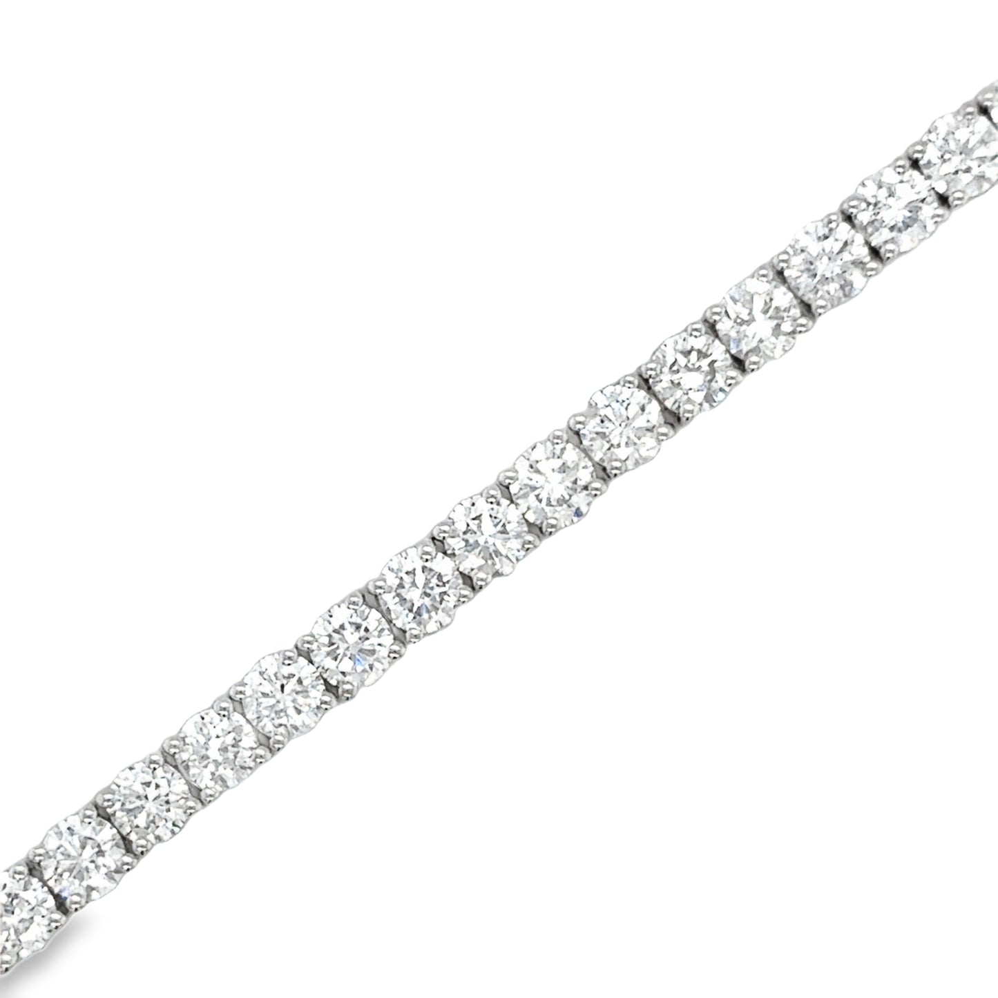 Platinum Round Brilliant Cultured Diamond Tennis Bracelet 3.00ct