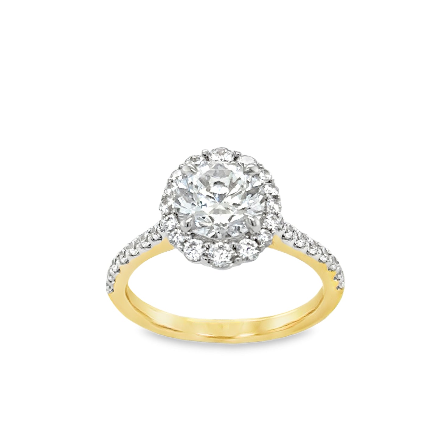 9ct Yellow Gold Round CZ Cluster Ring