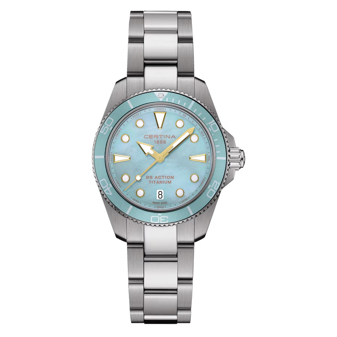 Ladies Certina DS Action Blue Mother of Pearl Dial