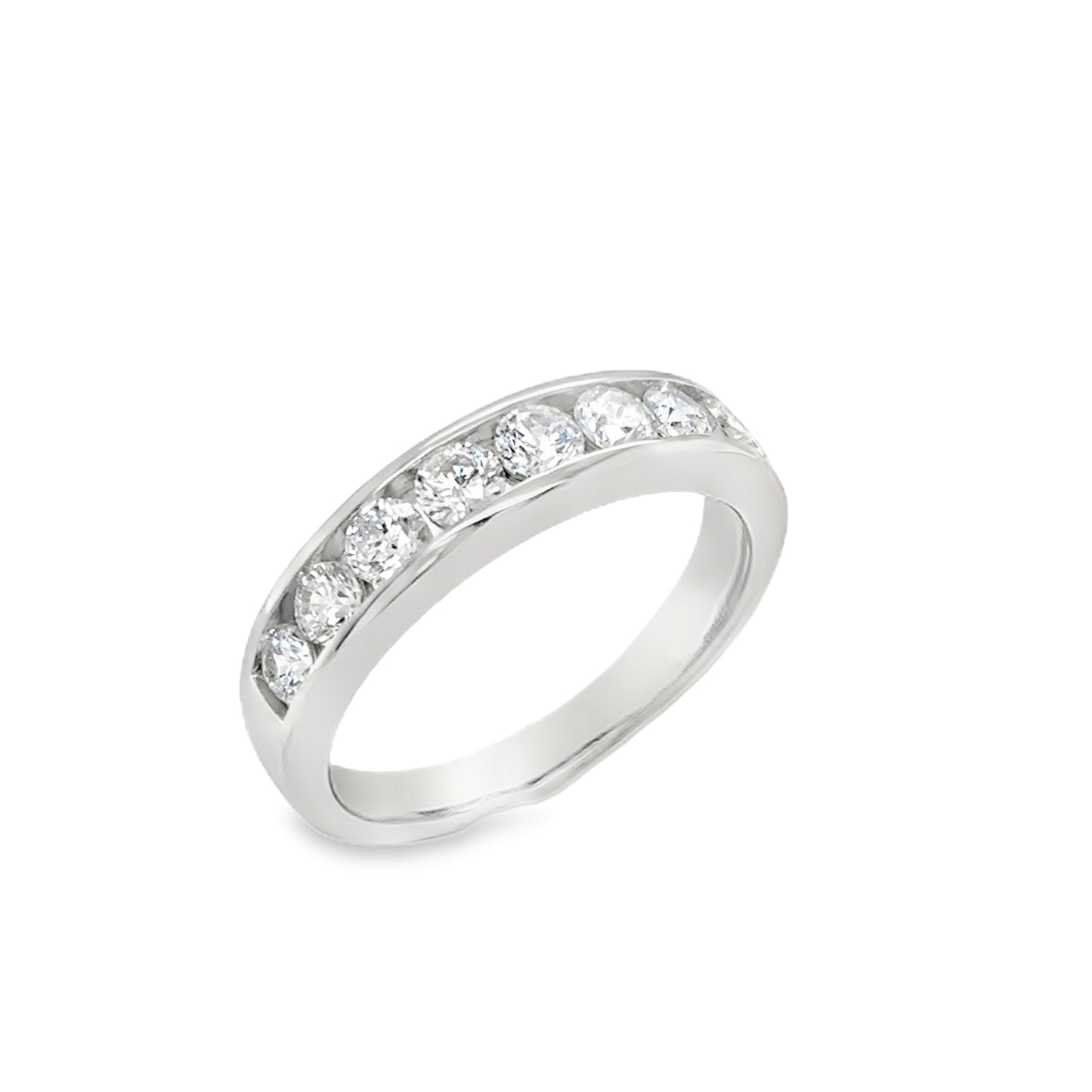 Sterling Silver Channel set CZ Eternity Ring
