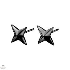 Gents Steelwear Stainless Black 'X' Earrings