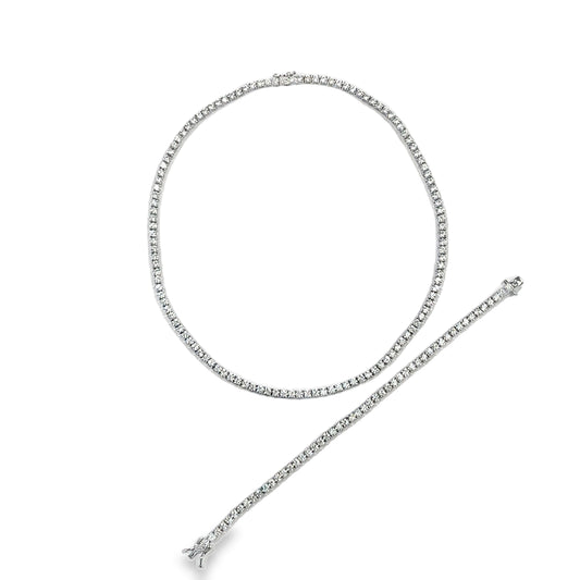 Sterling Silver Cubic Zirconia Tennis Set