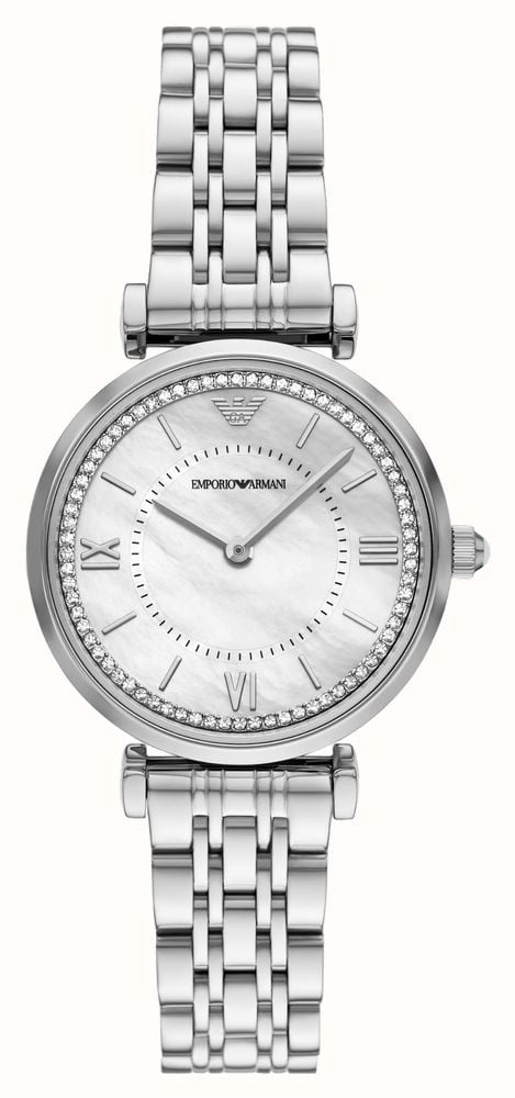Ladies Armani Silver Dial Gianni T-Bar
