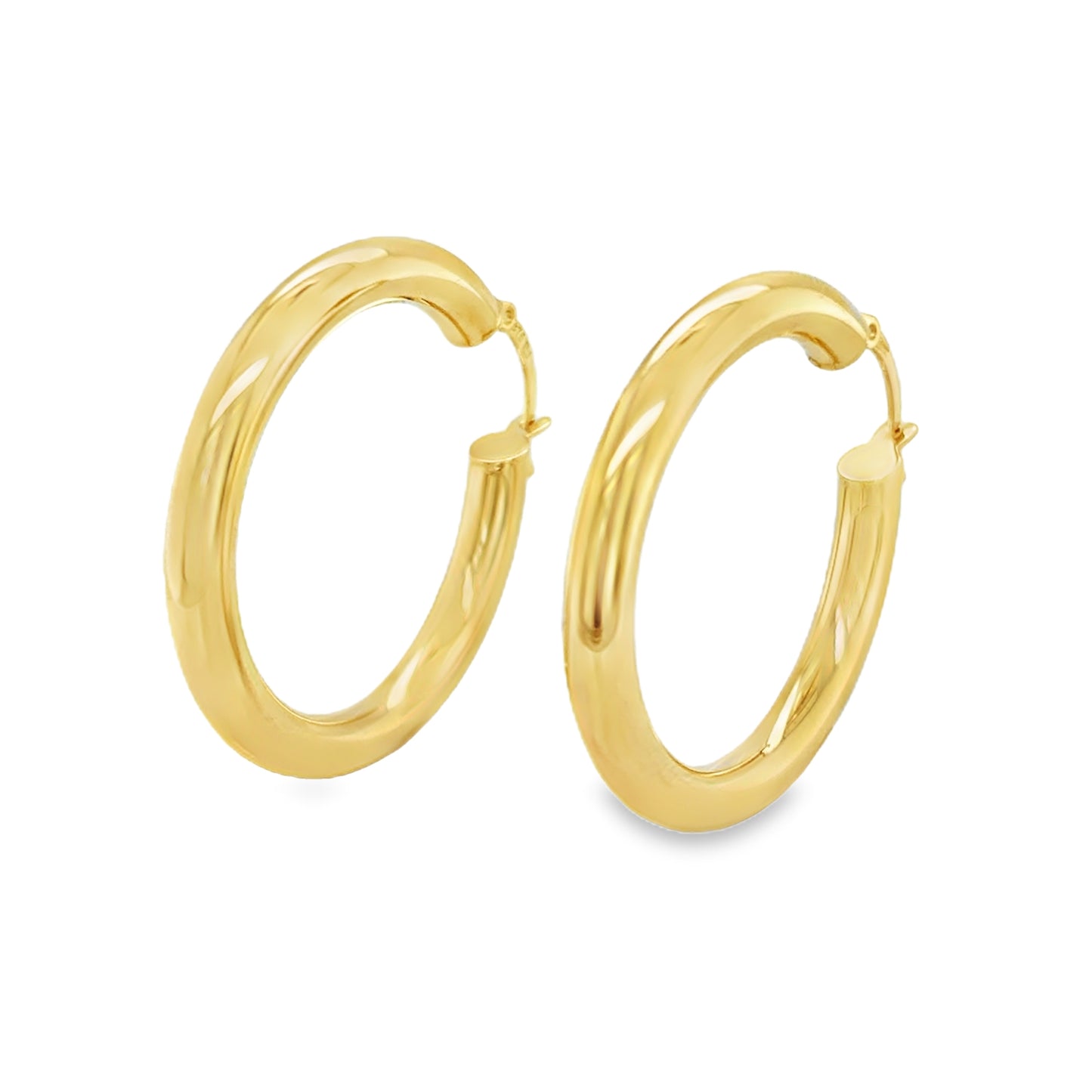 9ct 25mm Chunky Hoop Earrings