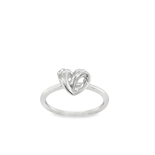 Sterling Silver Polished Heart Ring