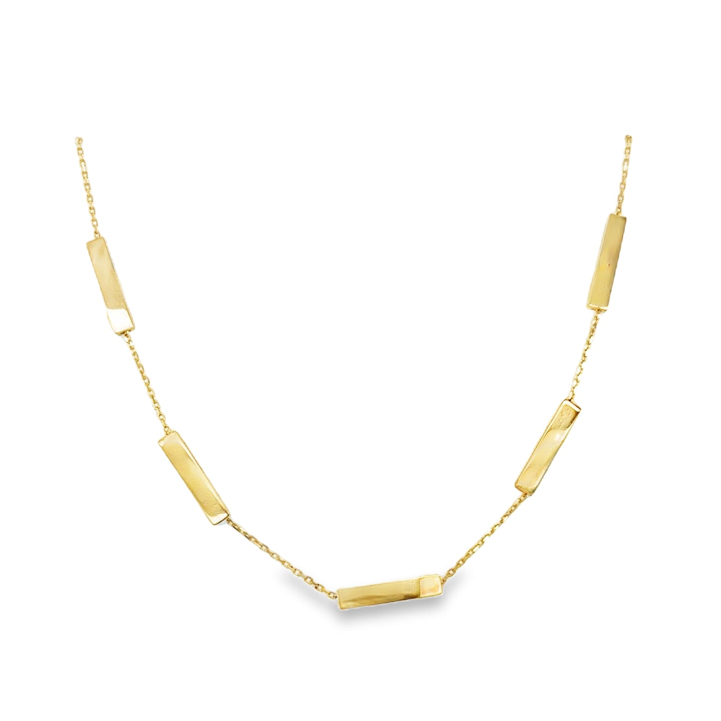 9ct 3D Bar Necklet