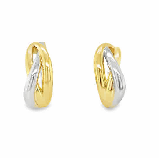 Sterling Silver Gold Plated 20mm Wrap Hoop Earrings