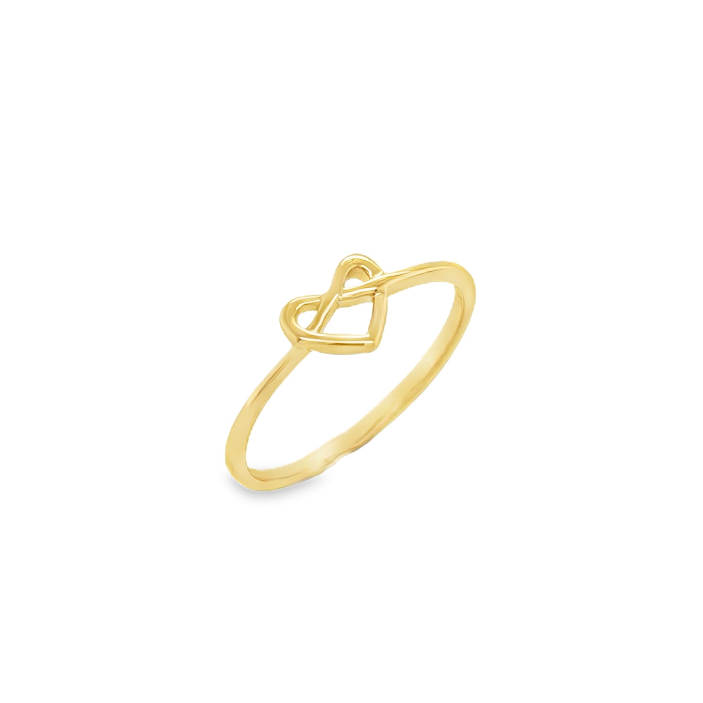 9ct Yellow Gold Open Heart Ring