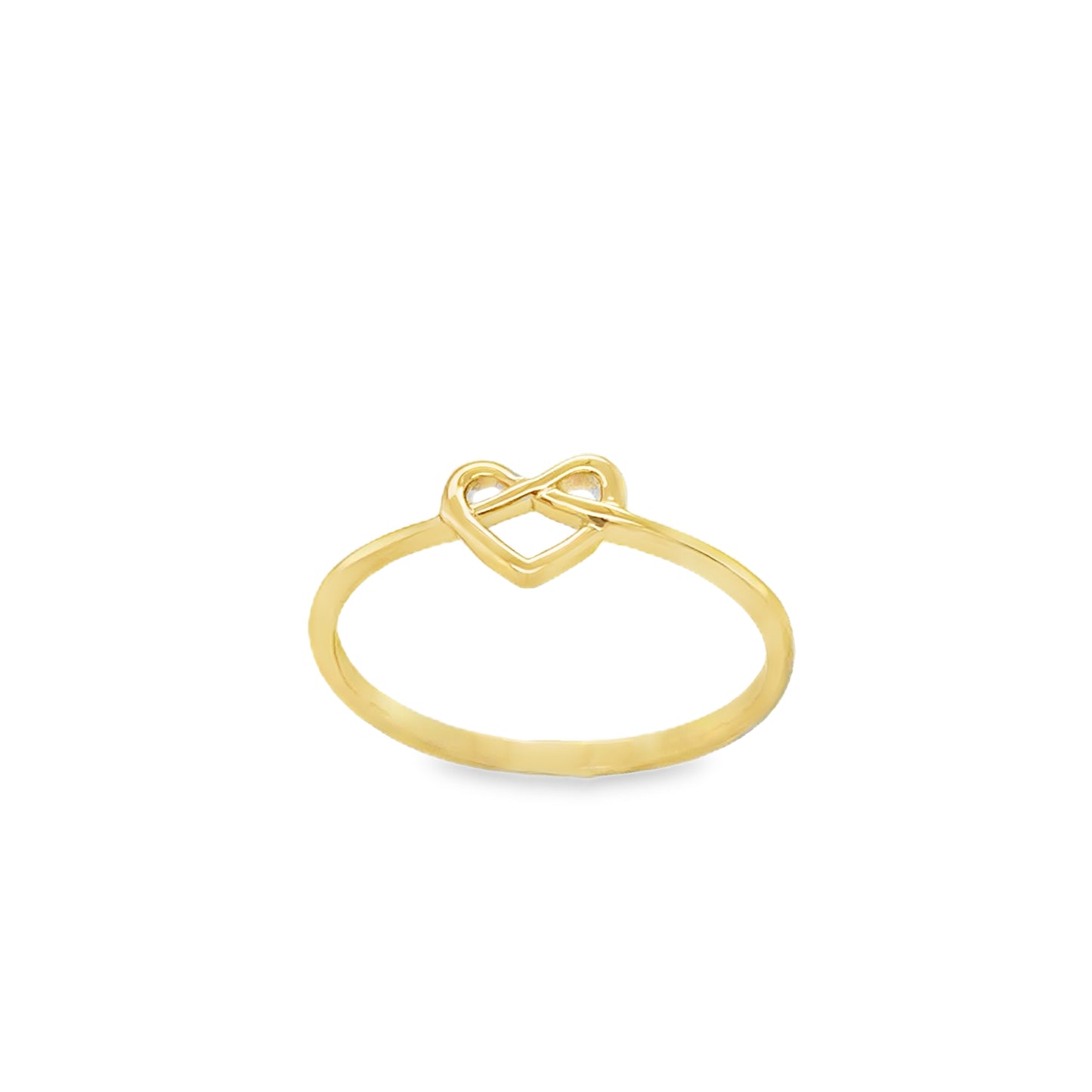 9ct Yellow Gold Open Heart Ring