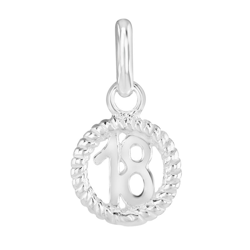 Sterling Silver Open Circle 18 Pendant