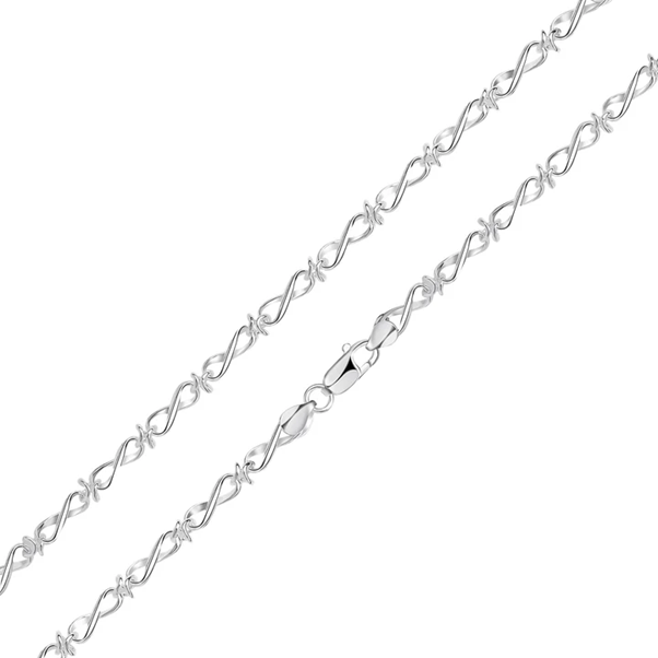 Sterling Silver Infinity Link Bracelet