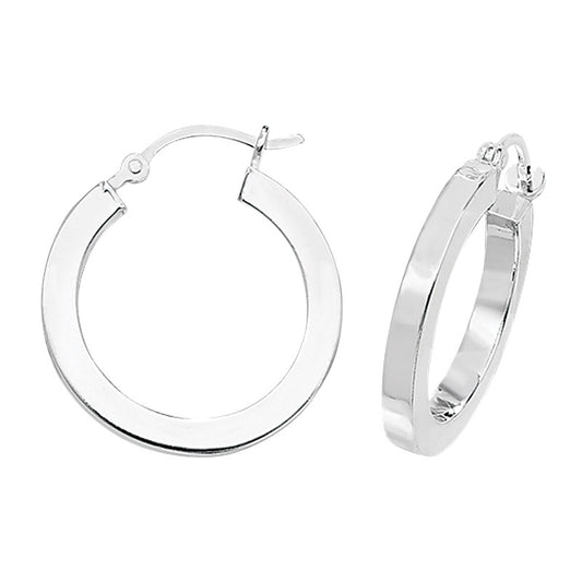 Sterling Silver Hoop Earrings 27mm