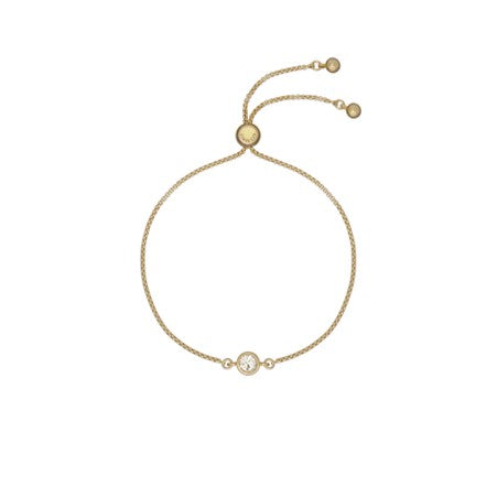 Ted Baker Gold Plated Sarsa Solitaire Rubover Crystal Bracelet