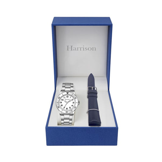 Kids Stainless Steel Communion Watch with Extra Blue Strap