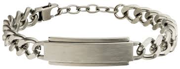 Gents Steelwear Stainless Steel Flat Curb ID Bracelet