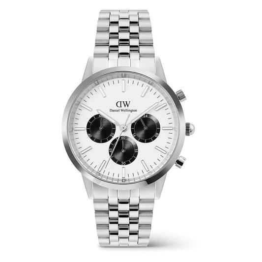Gents Daniel Wellington Iconic Chrono White Panda Dial
