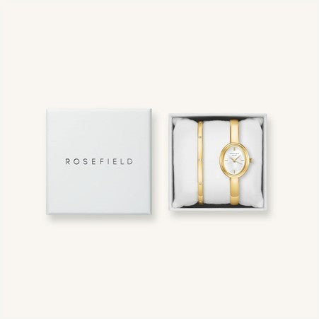 Ladies Rosefield Bangle Watch and CZ Bangle Set