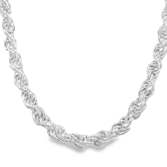 Sterling Silver 20" Rope Necklet