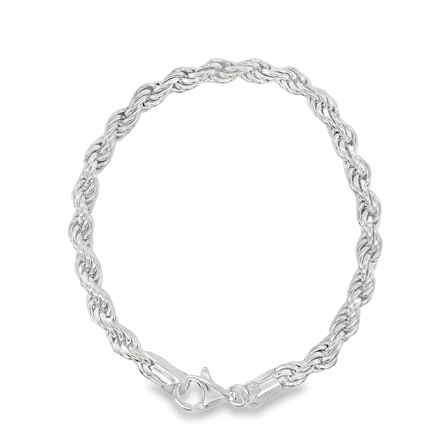 Sterling Silver 7.5" Rope Bracelet