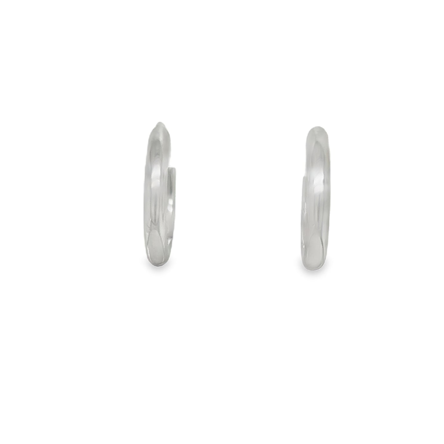 Sterling Silver 13mm Oval Hoop Earrings