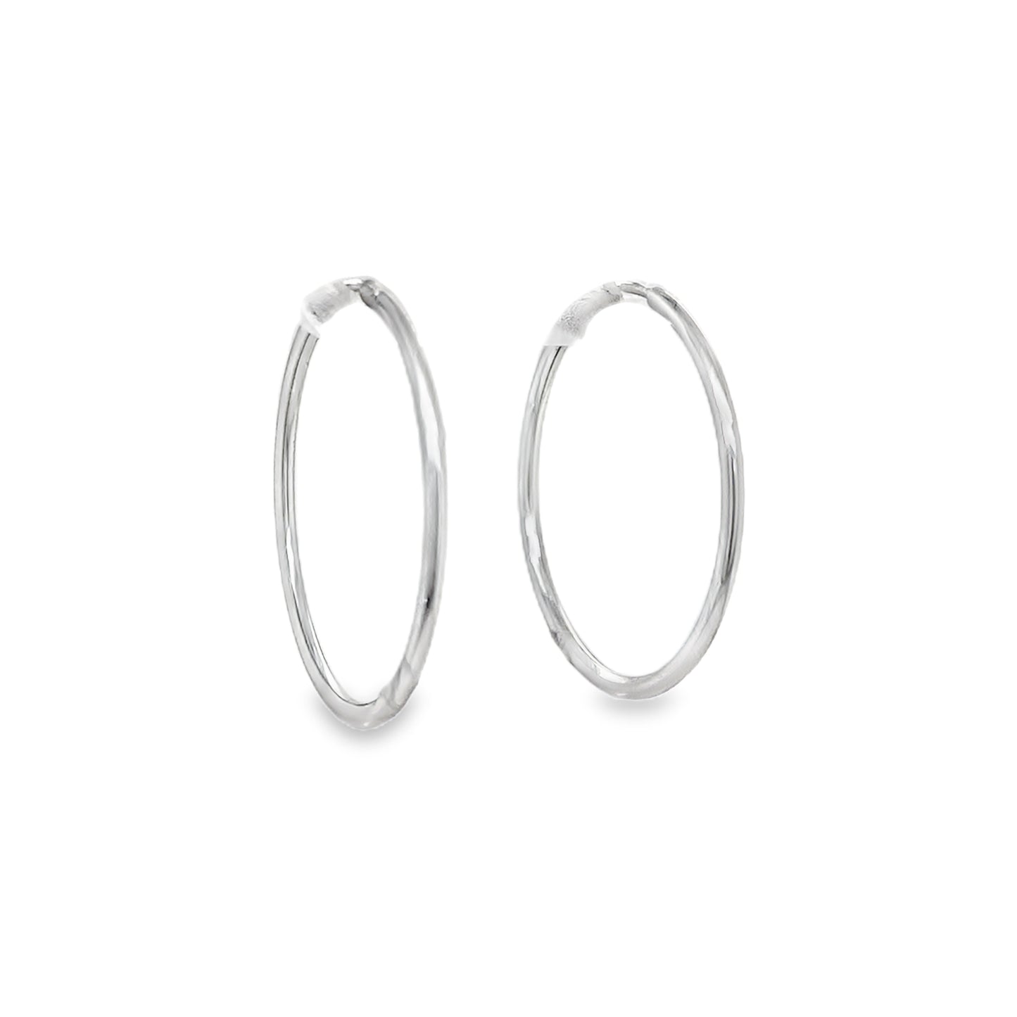 Sterling Silver 24mm Hoop Earrings