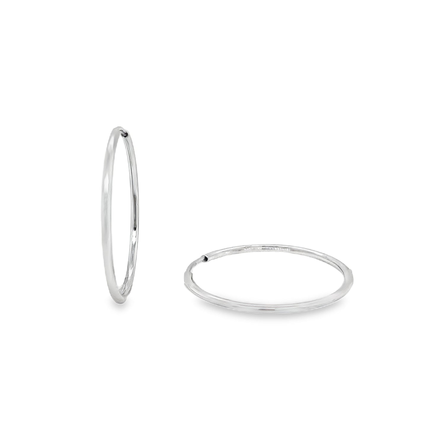Sterling Silver 24mm Hoop Earrings