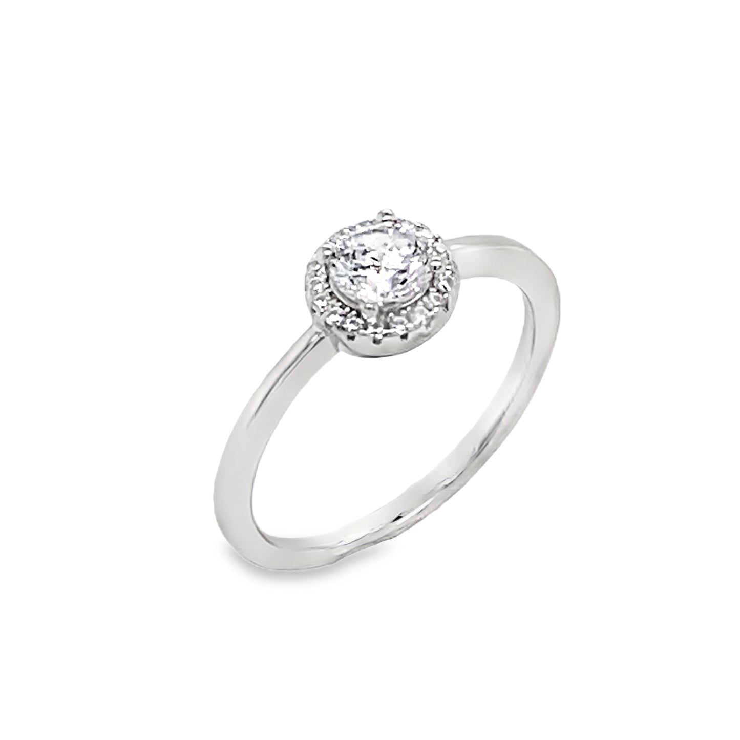 Sterling Silver Round CZ Cluster Ring