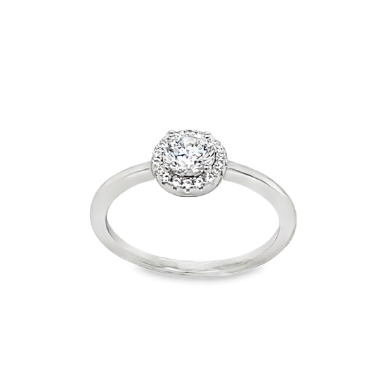 Sterling Silver Round CZ Cluster Ring
