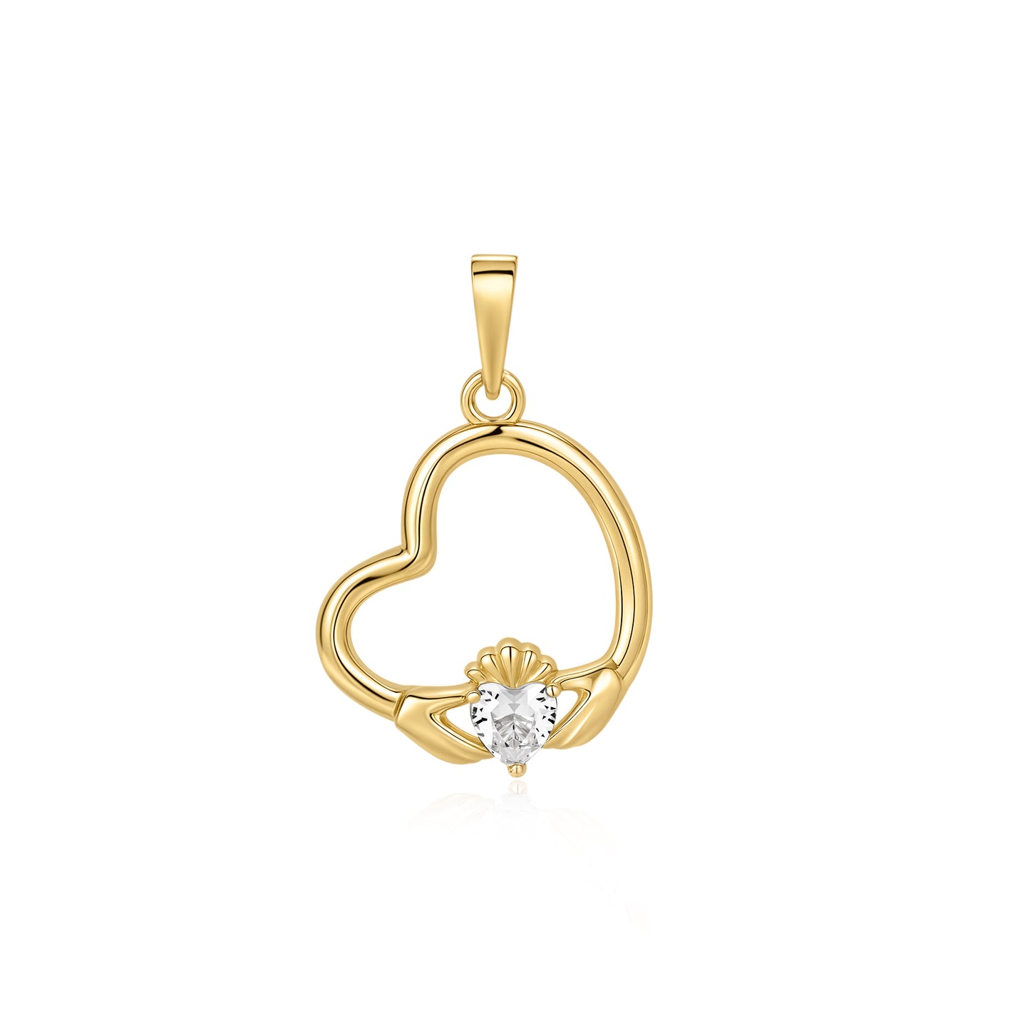 Sil P/dnt G/P Op CZ Claddagh Hrt