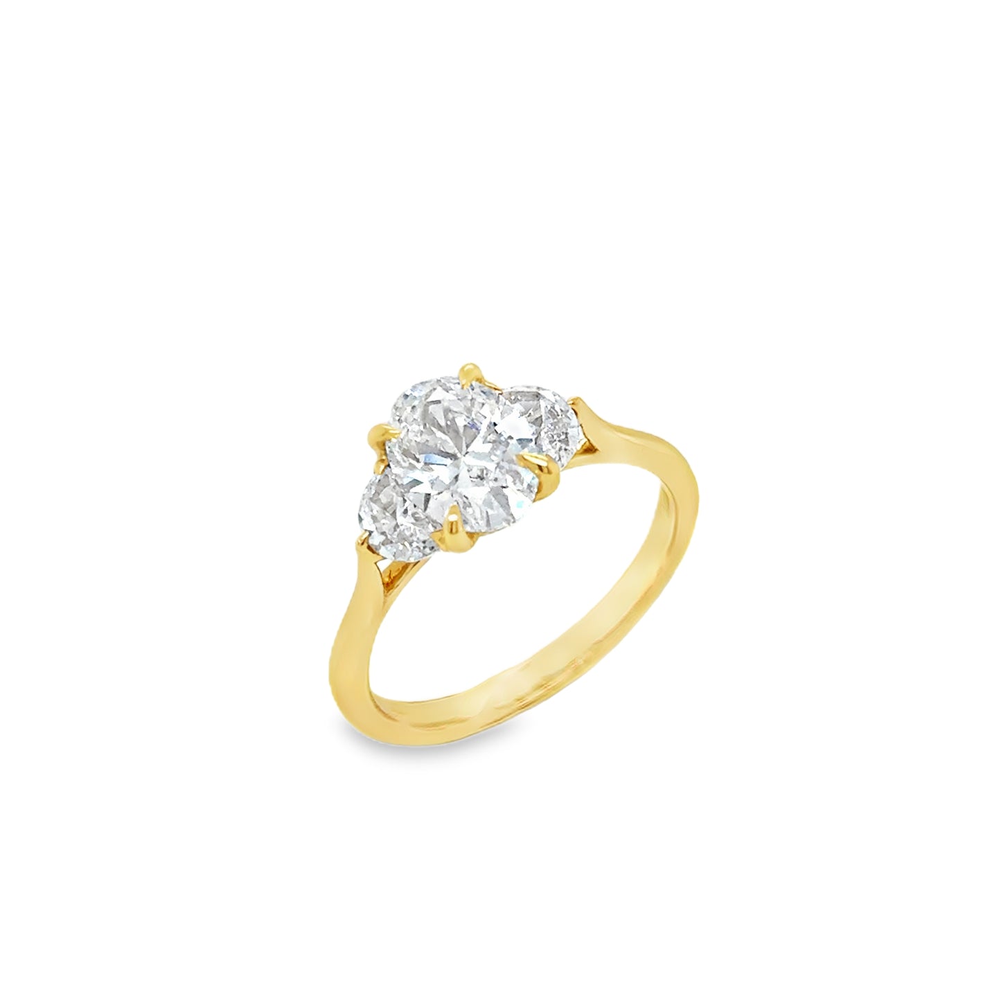 18ct 3St Ov/Half Moon Dia 1.43ct