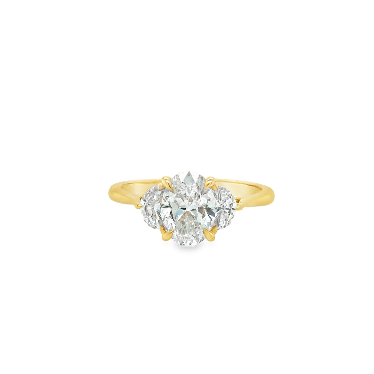 18ct 3St Ov/Half Moon Dia 1.43ct