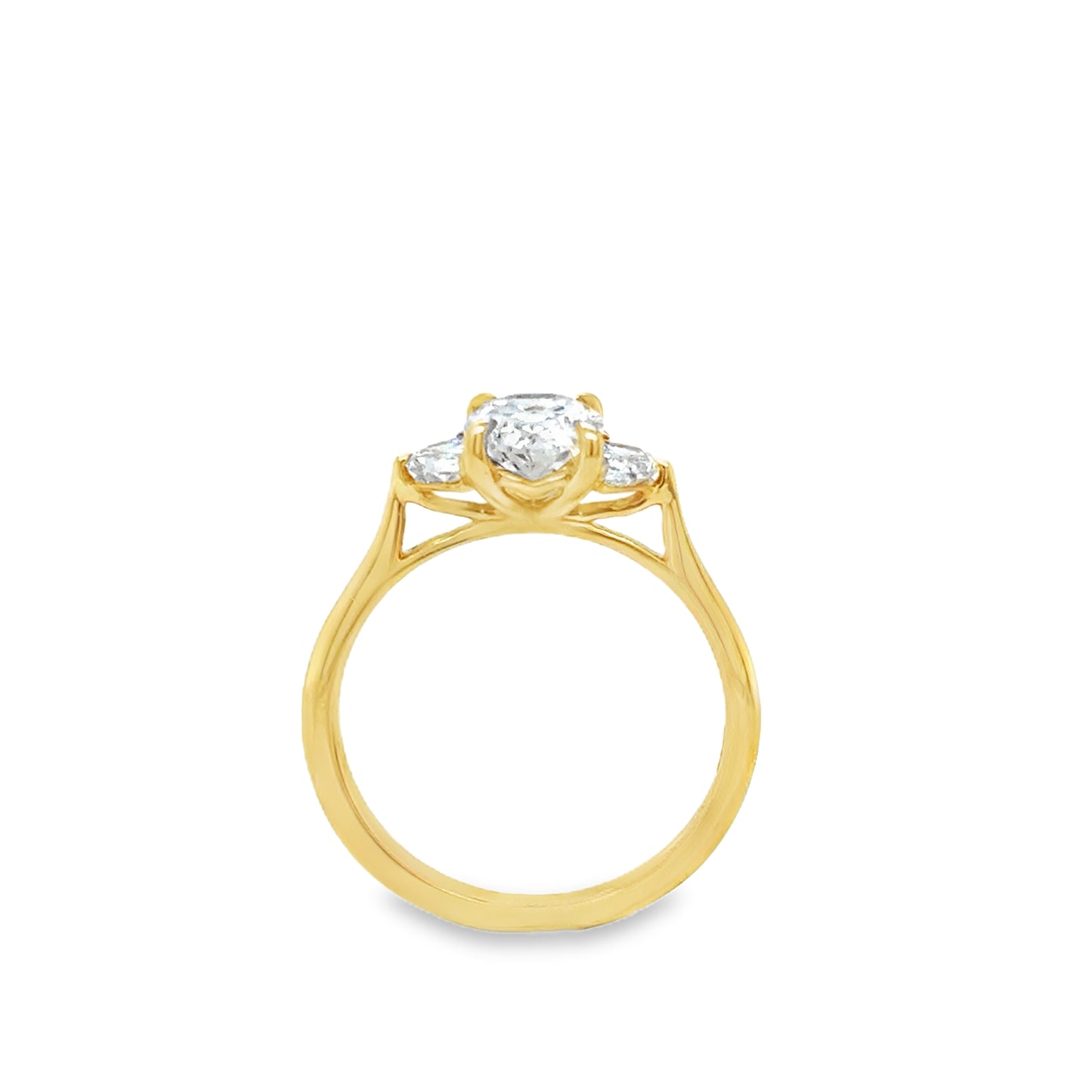 18ct 3St Ov/Half Moon Dia 1.43ct