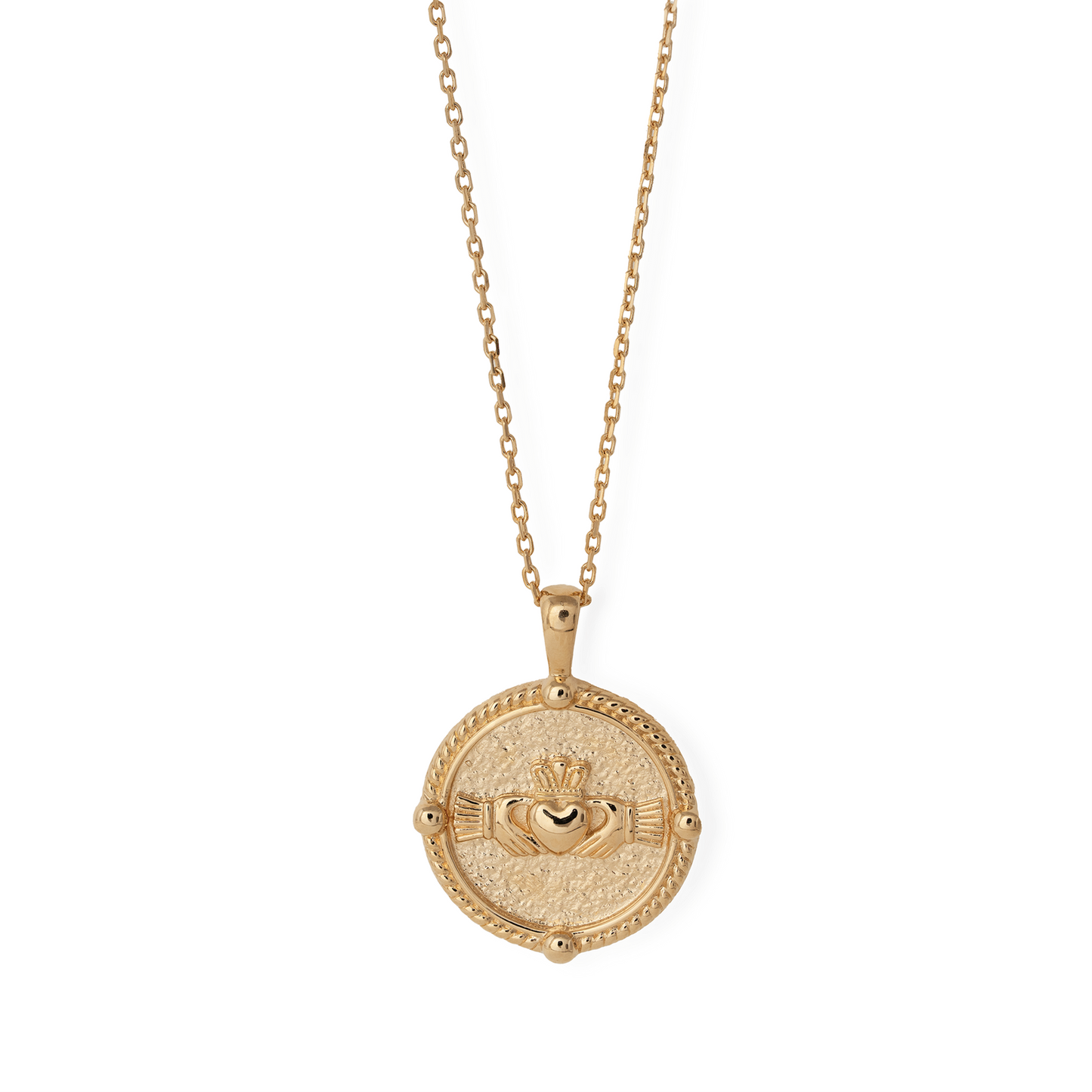 Burren 18ct Gold Plated Queen Of Hearts Claddagh Pendant