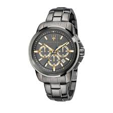 Gents Stainless Steel Maserati Successo 44mm Grey Chronograph Watch
