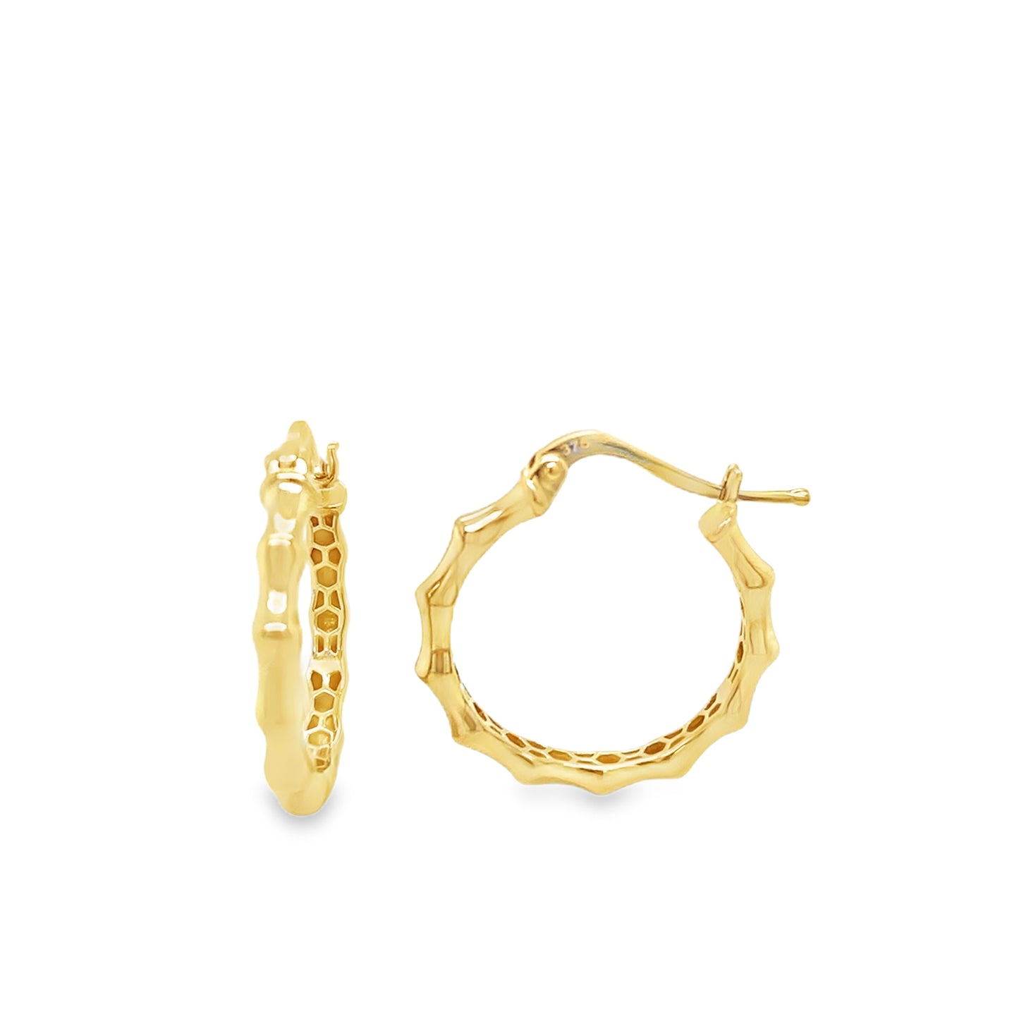 9ct Bamboo Hoop