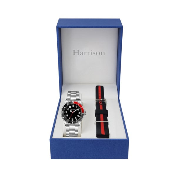 Kids Harrison SS Blk/Red Extra Strap