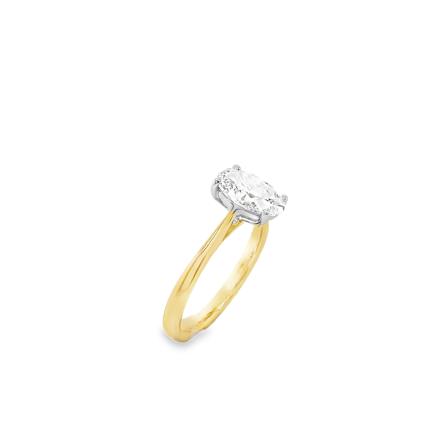 9ct Oval Cut Cultured Diamond Ring 1.50ct