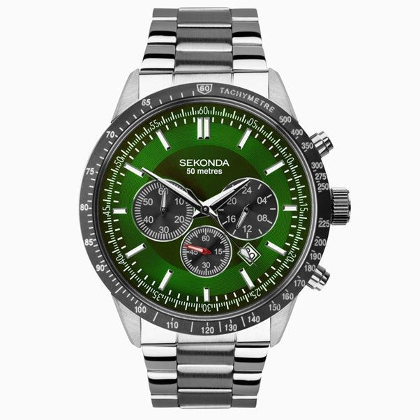 Gents Sekonda Tachymeter Chronograph Green Dial