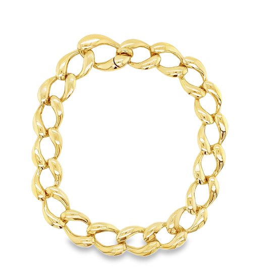 9ct High Polish Rounded Curb Link Bracelet