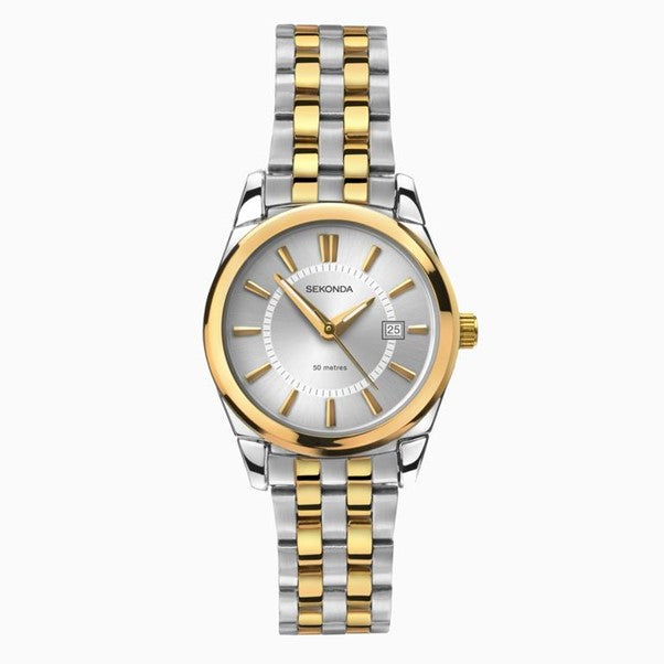 Ladies Sekonda Silver Dial Batons Date Window