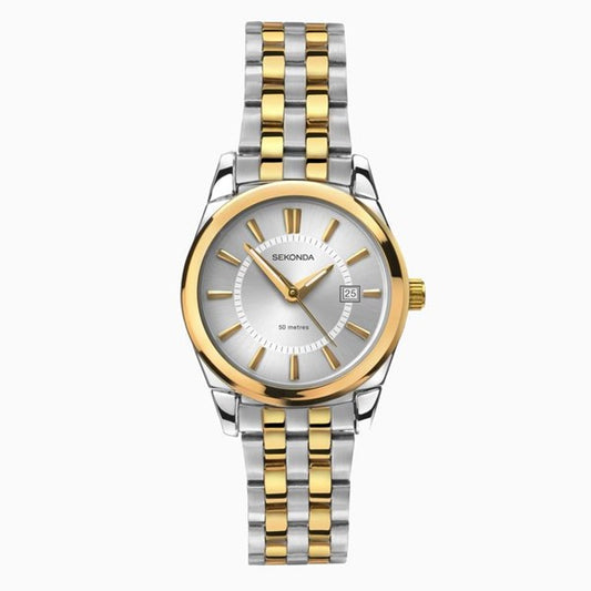 Ladies Sekonda Silver Dial Batons Date Window