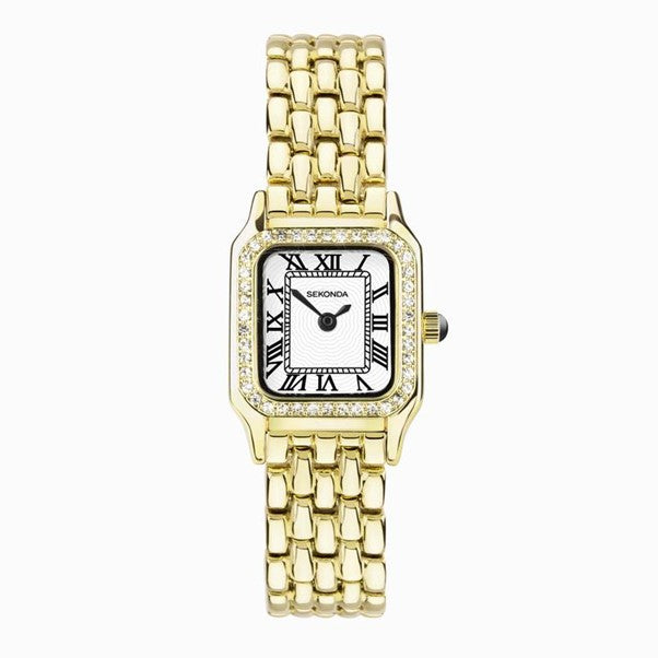 Ladies Sekonda White Dial CZ Bezel