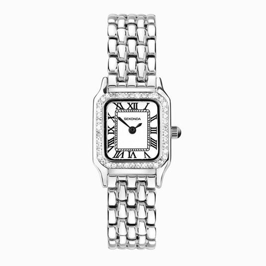 LSSB Sekonda Monica Wh Sq CZ Bezel