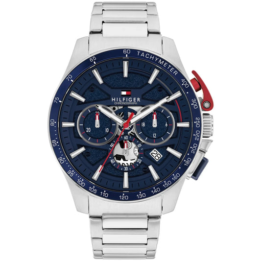 Gents Tommy Hilfiger Bank Chronograph Blue Dial Watch