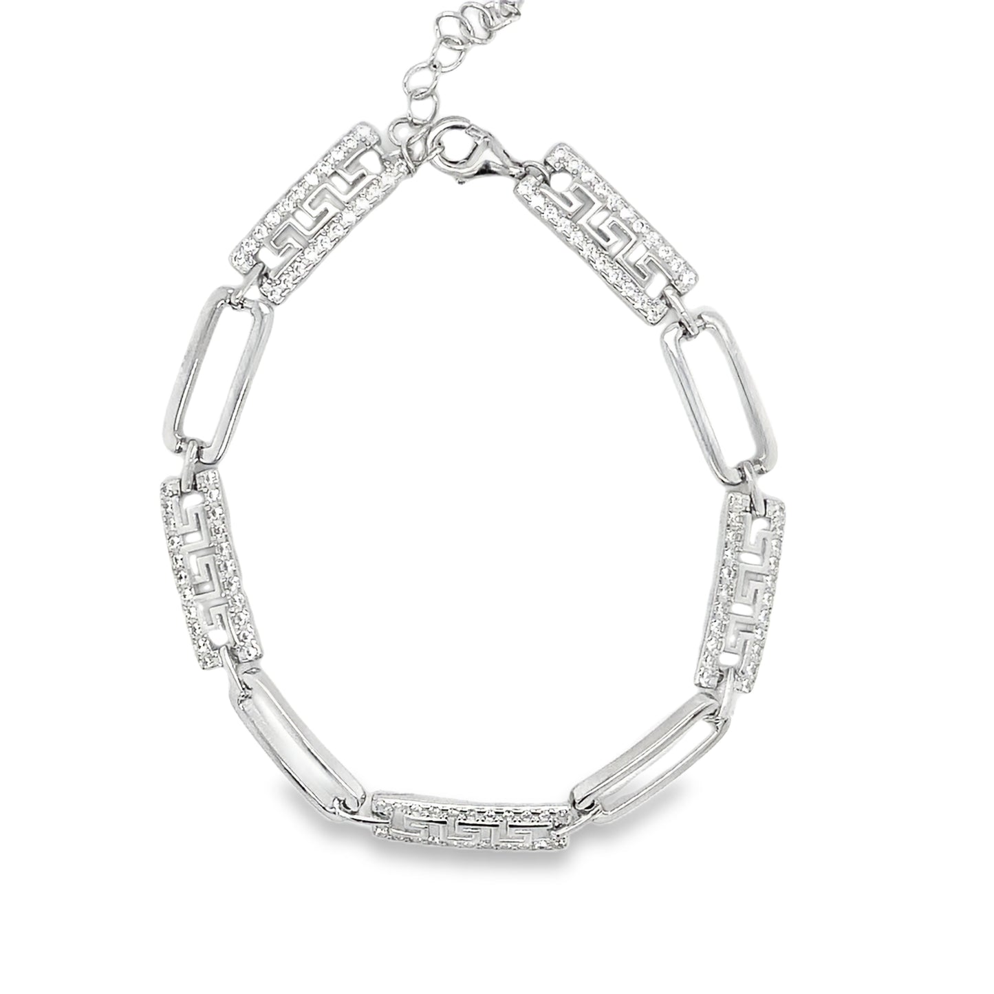 Sterling Silver Greek Key Bracelet